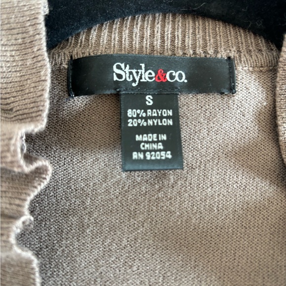 Brown Ruffled Cardigan - Picture 3 of 3